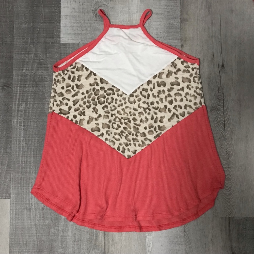 Leopard Color Block Tank Size Small - Picture 2 of 2